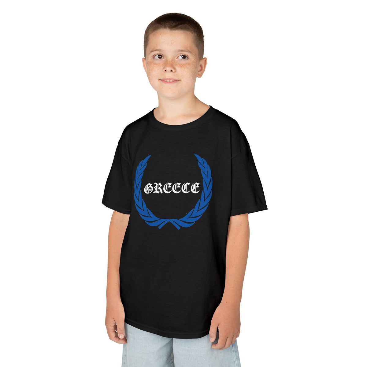Greece Griechenland Flagge Wappen Heimat Fußball Sport Fan Geschenkidee - Für Kinder & Jugendliche Unisex T-Shirt