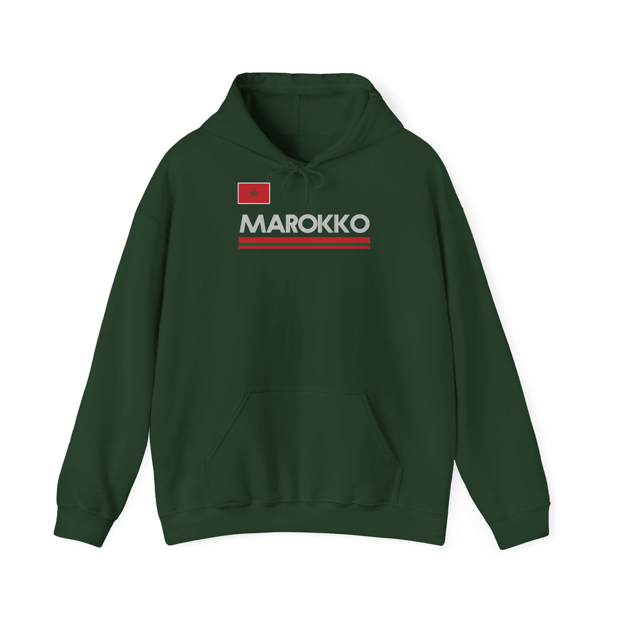 Stemma del Marocco Bandiera del Marocco Orgoglio Tifoso di calcio Sport Idea regalo - Felpa con cappuccio unisex