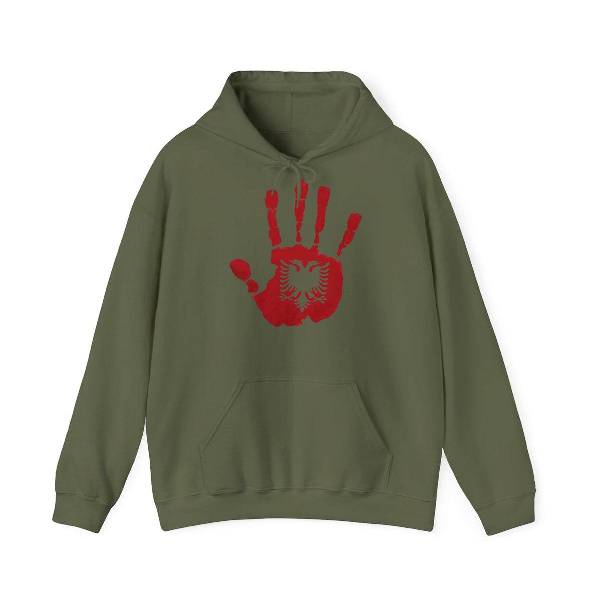 Albania DNA Handabdruck Flagge Adler - Unisex Hoodie