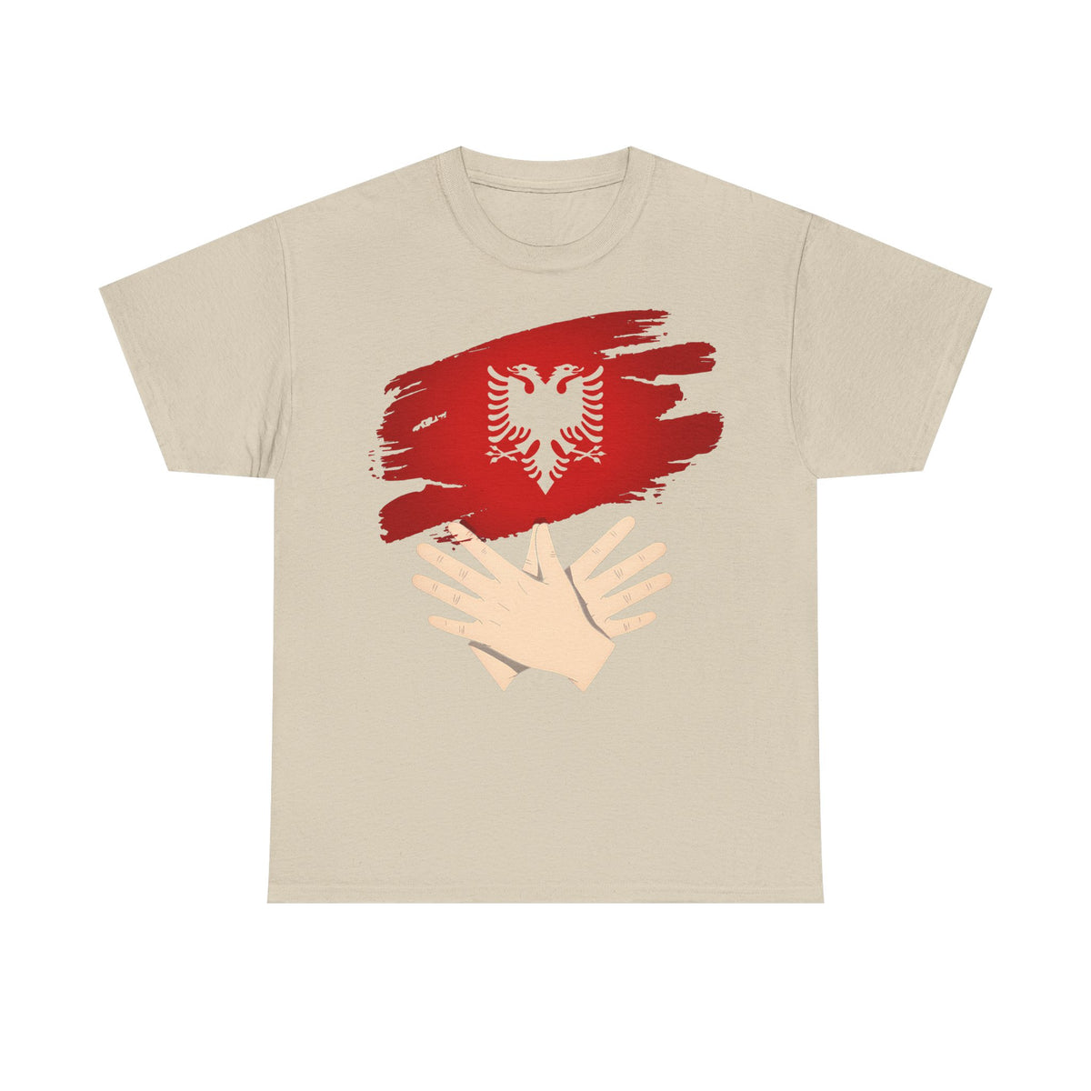 Albania Handmove Flagge Adler Geschenkidee - Unisex T-Shirt