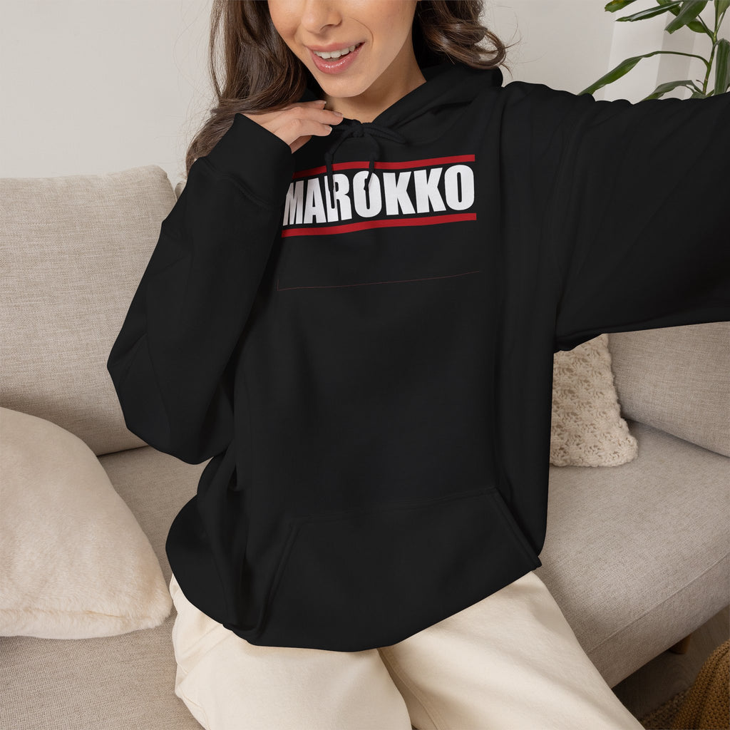 Marokko Wappen Morocco Flagge Stolz Fußball Fan Sport Geschenkidee - Unisex Hoodie