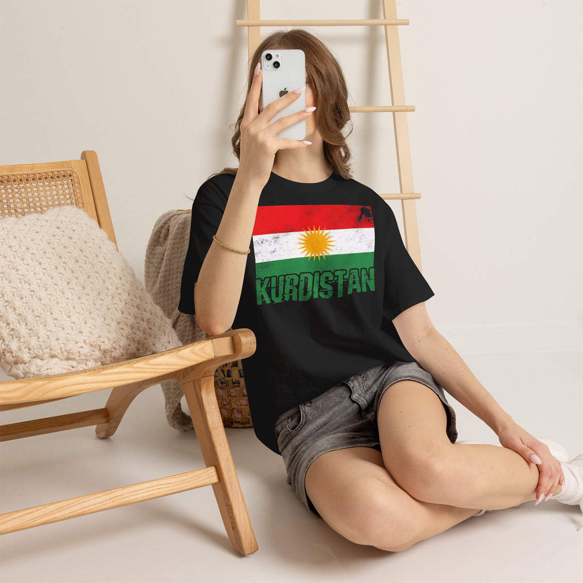 Kurdistan Azadi Wappen Flagge Heimat Newroz Geschenk - Unisex T-Shirt