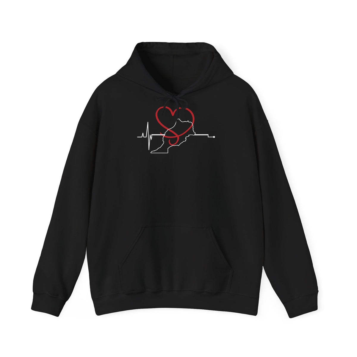 Stemma del Marocco Bandiera del Marocco Orgoglio Tifoso di calcio Sport Idea regalo - Felpa con cappuccio unisex