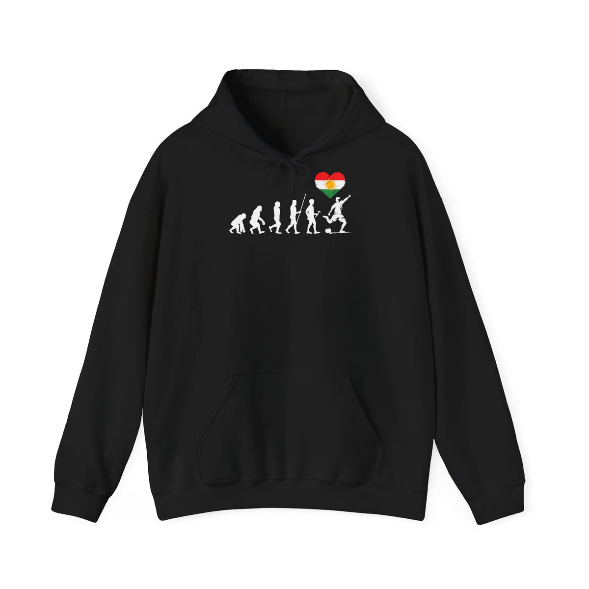 Kurdistan patria orgoglio stemma bandiera sport calcio regalo per tifosi - felpa con cappuccio unisex