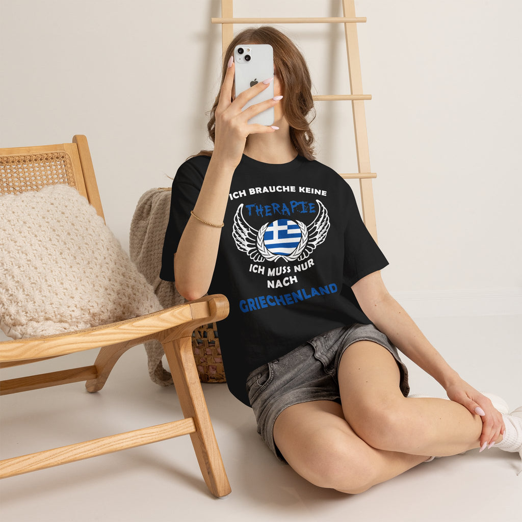 Greece Griechenland Flagge Wappen Heimat Fußball Sport Fan Geschenkidee - Unisex T-Shirt