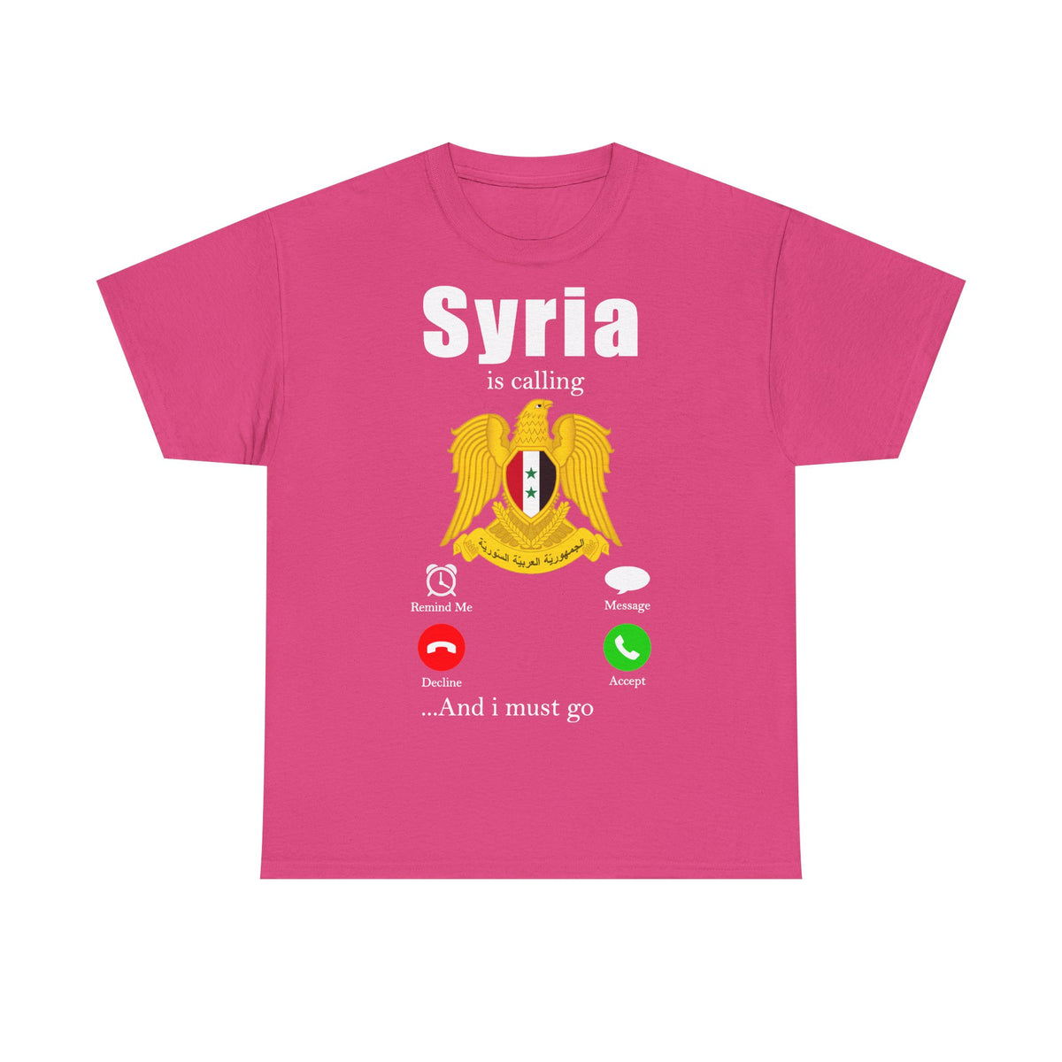 Syria Syrien Wappen Flagge Heimat Sport Fan Geschenkidee - Unisex T-Shirt