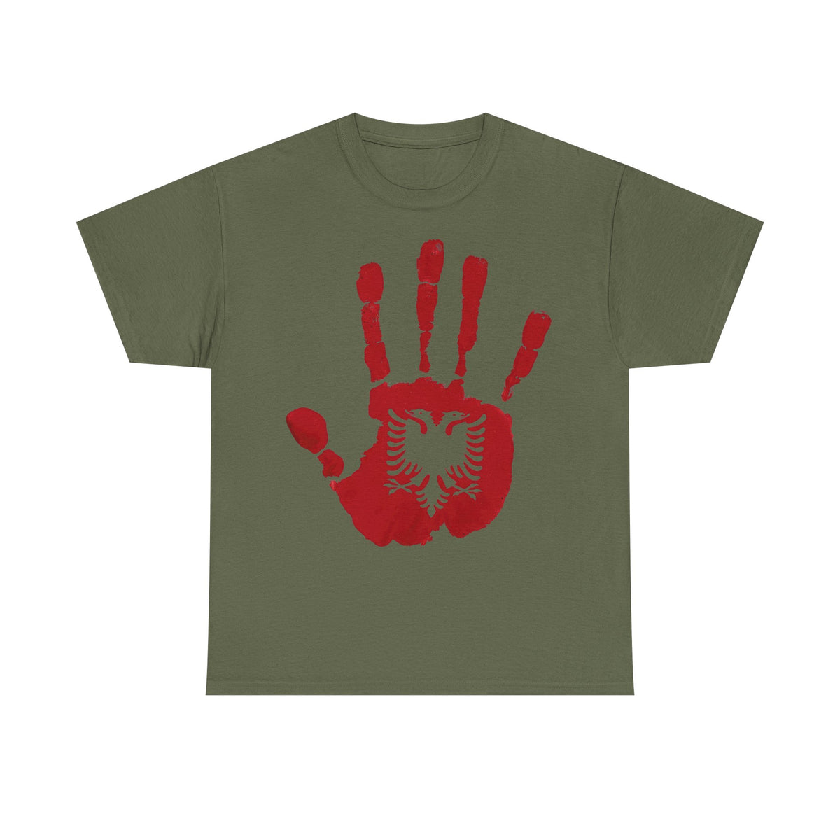 Albania huella de mano - ADN identidad bandera orgullo - Camiseta unisex