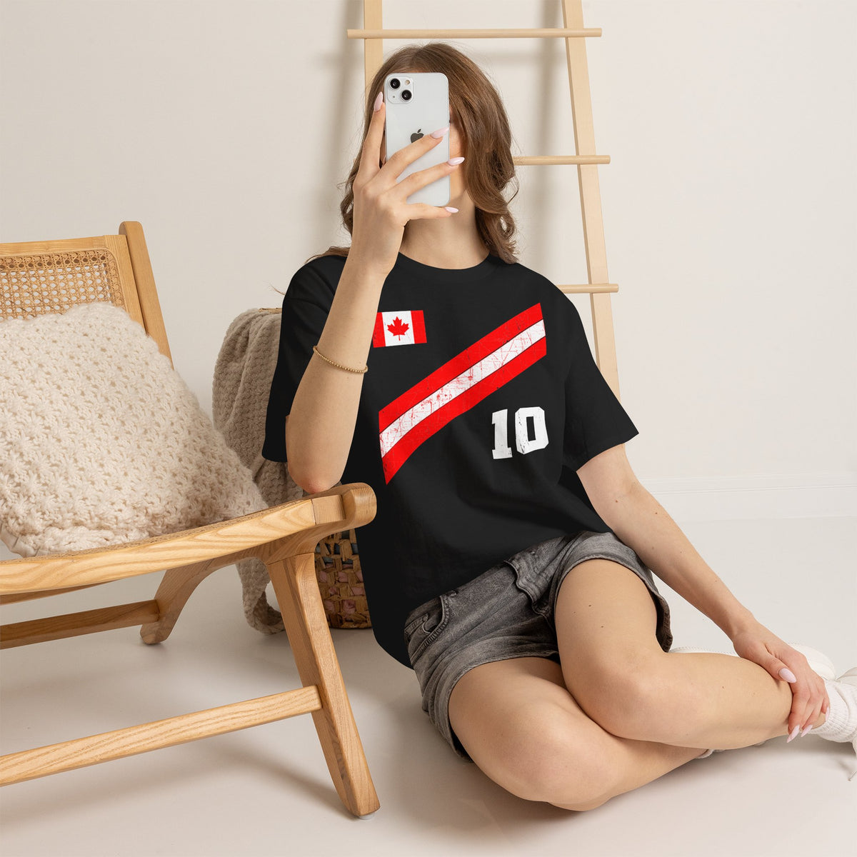 Canada Kanada Wappen Flagge Fan Sport Fußball Geschenkidee - Unisey T-Shirt