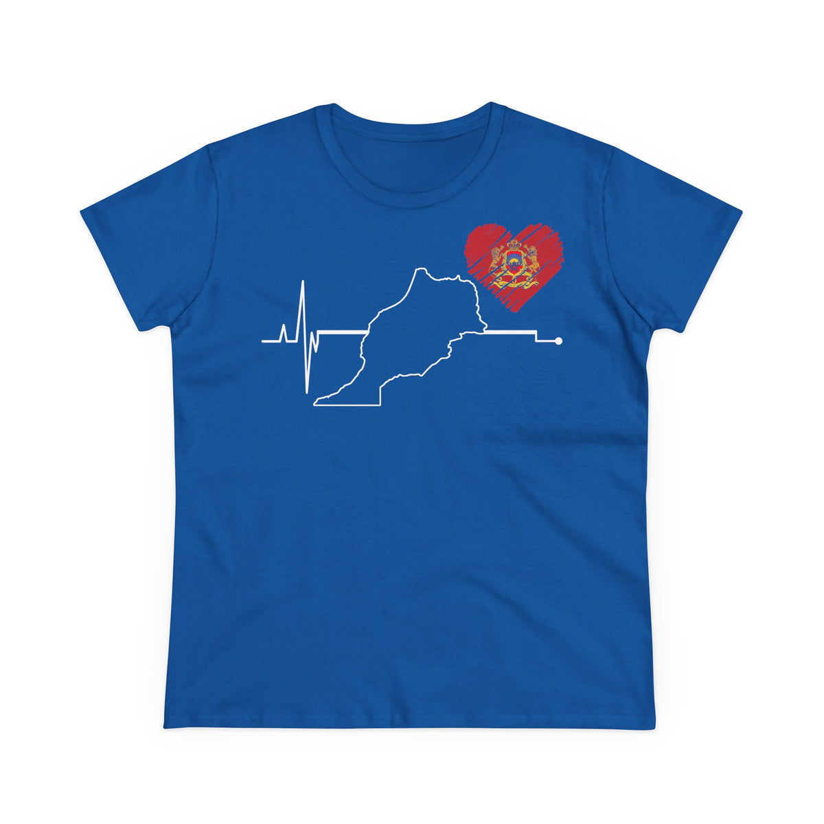 Escudo de Marruecos, bandera de Marruecos, orgullo, aficionada al fútbol y al deporte, idea de regalo - Camiseta para mujer