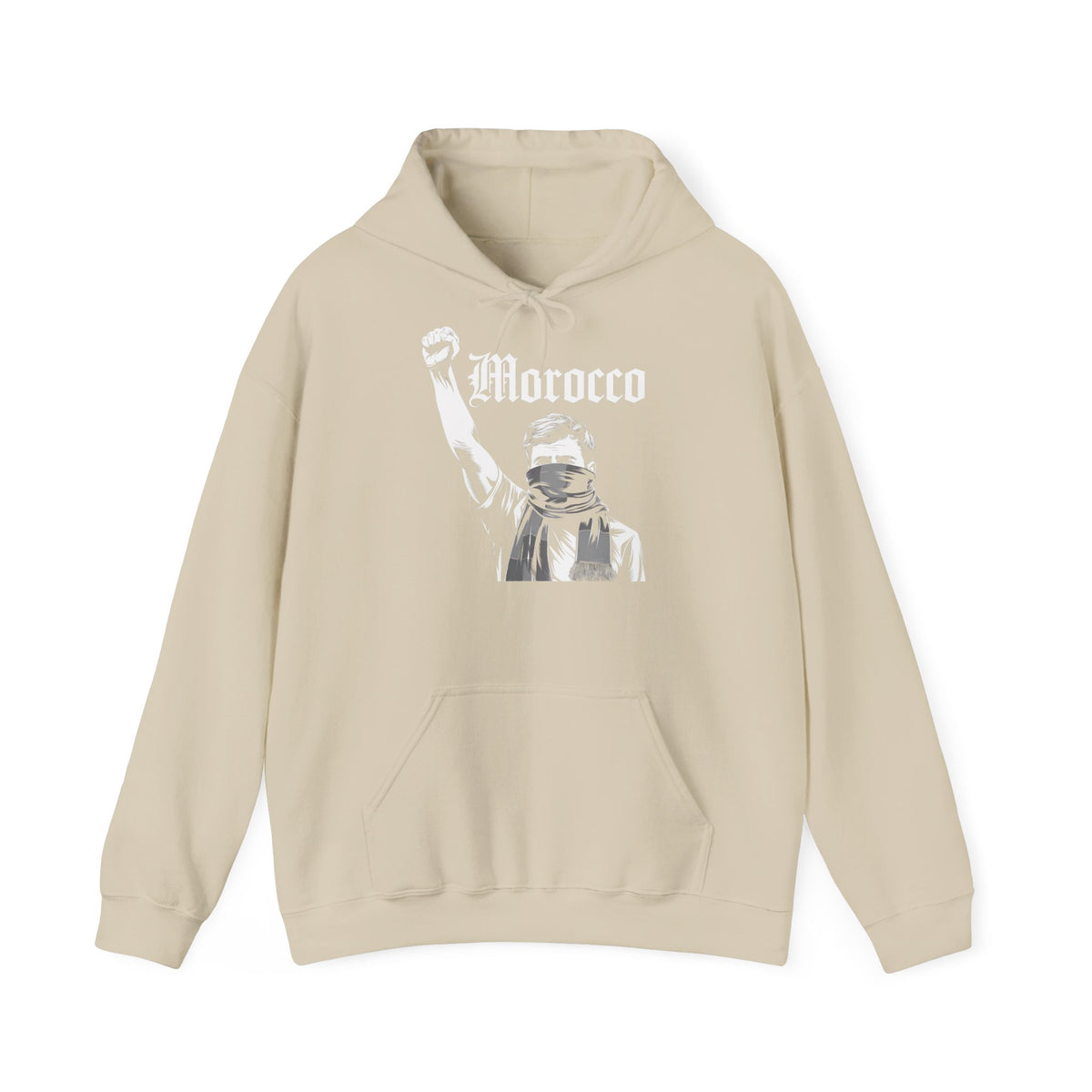 Stemma hooligan del Marocco, bandiera del Marocco, tifoso di calcio, sport, idea regalo - Felpa con cappuccio unisex