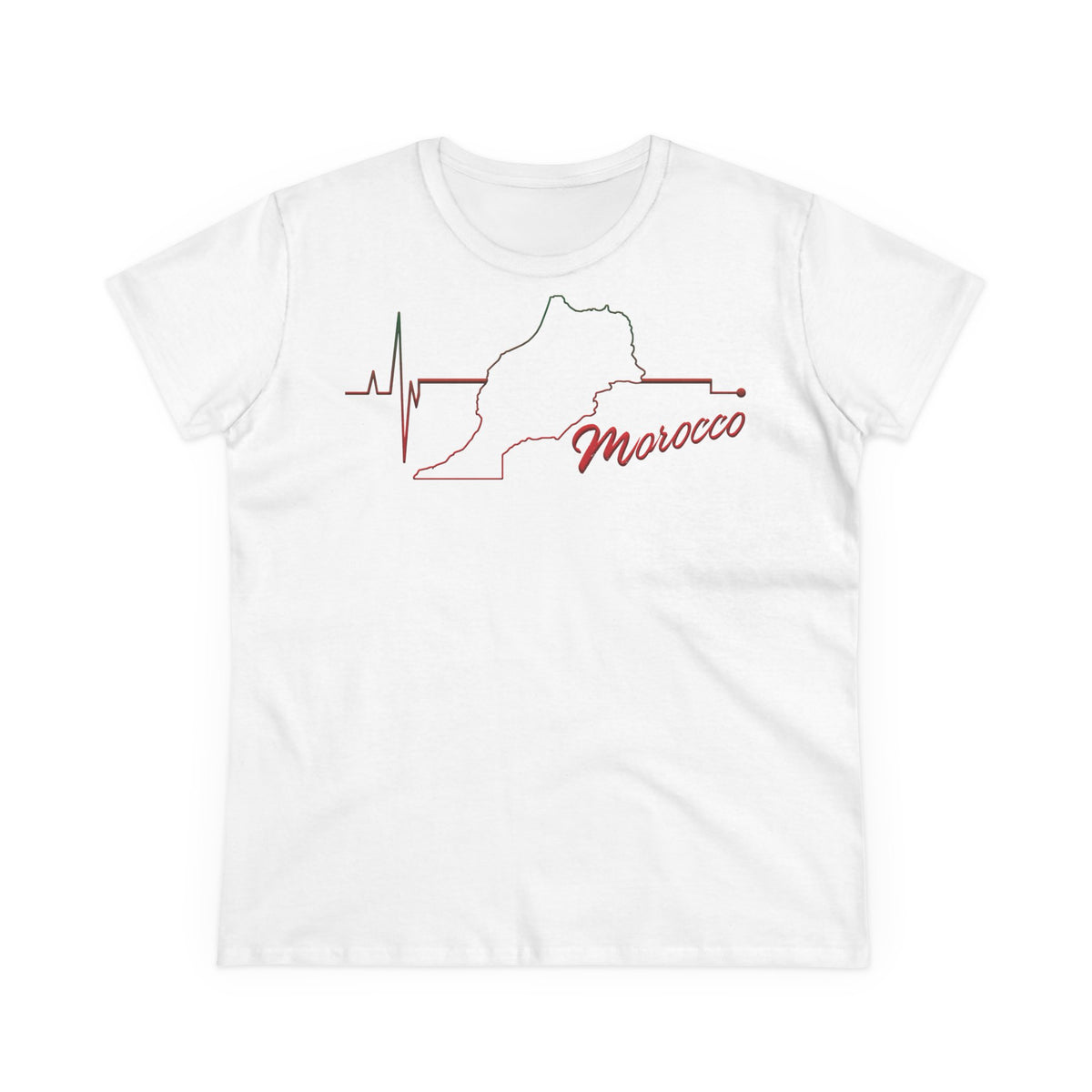 Escudo de Marruecos, bandera de Marruecos, orgullo, aficionada al fútbol y al deporte, idea de regalo - Camiseta para mujer