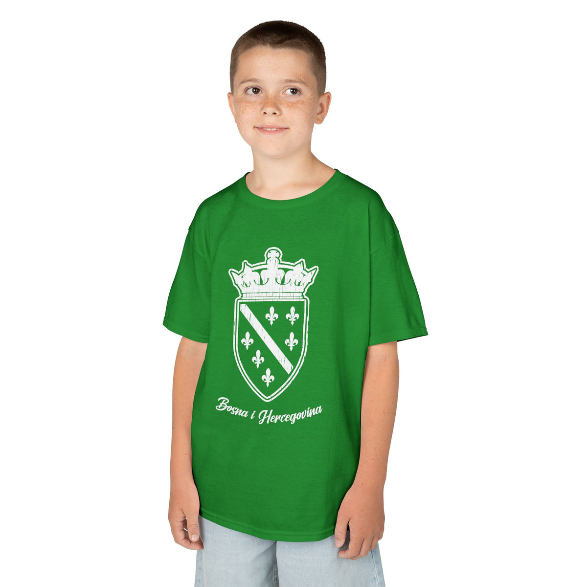 Bosna i Hercegovina Wappen Flagge - Unisex Kinder & Jugendliche T-Shirt