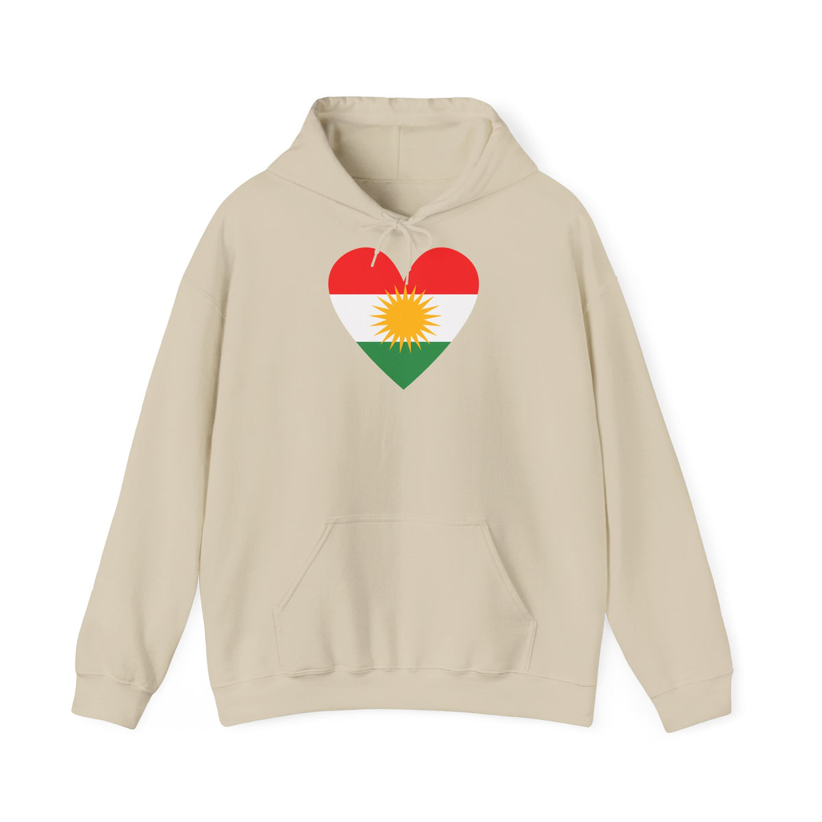 Kurdistan patria orgoglio stemma bandiera sport calcio regalo per tifosi - felpa con cappuccio unisex