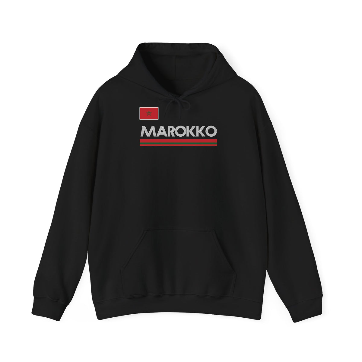 Stemma del Marocco Bandiera del Marocco Orgoglio Tifoso di calcio Sport Idea regalo - Felpa con cappuccio unisex