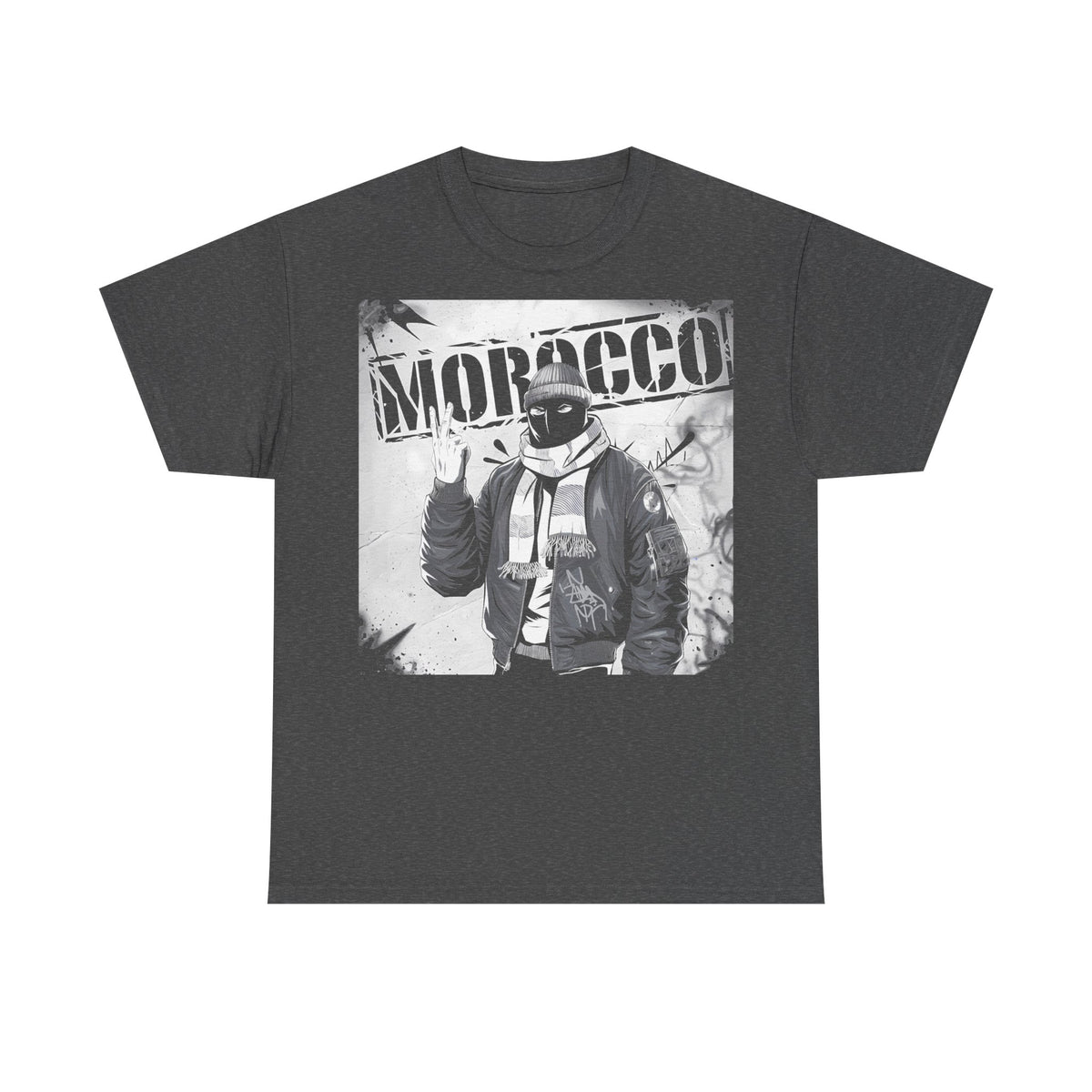 Marokko Hooligan Wappen Morocco Flagge Fußball Fan Sport FGeschenkidee - Unisex T-Shirt