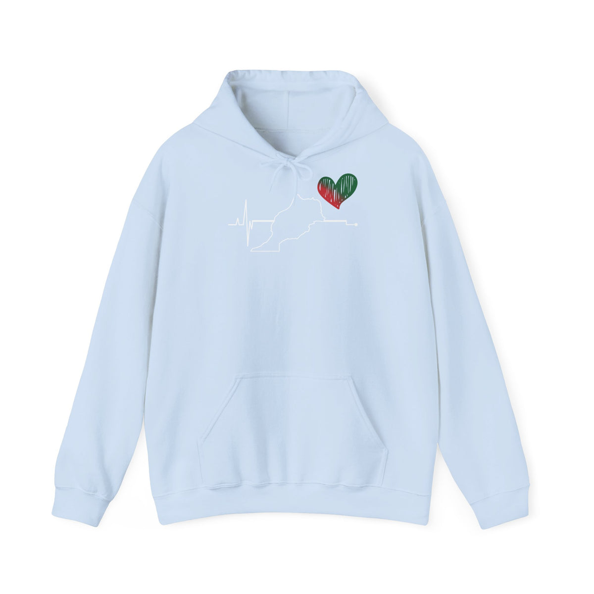 Stemma del Marocco Bandiera del Marocco Orgoglio Tifoso di calcio Sport Idea regalo - Felpa con cappuccio unisex