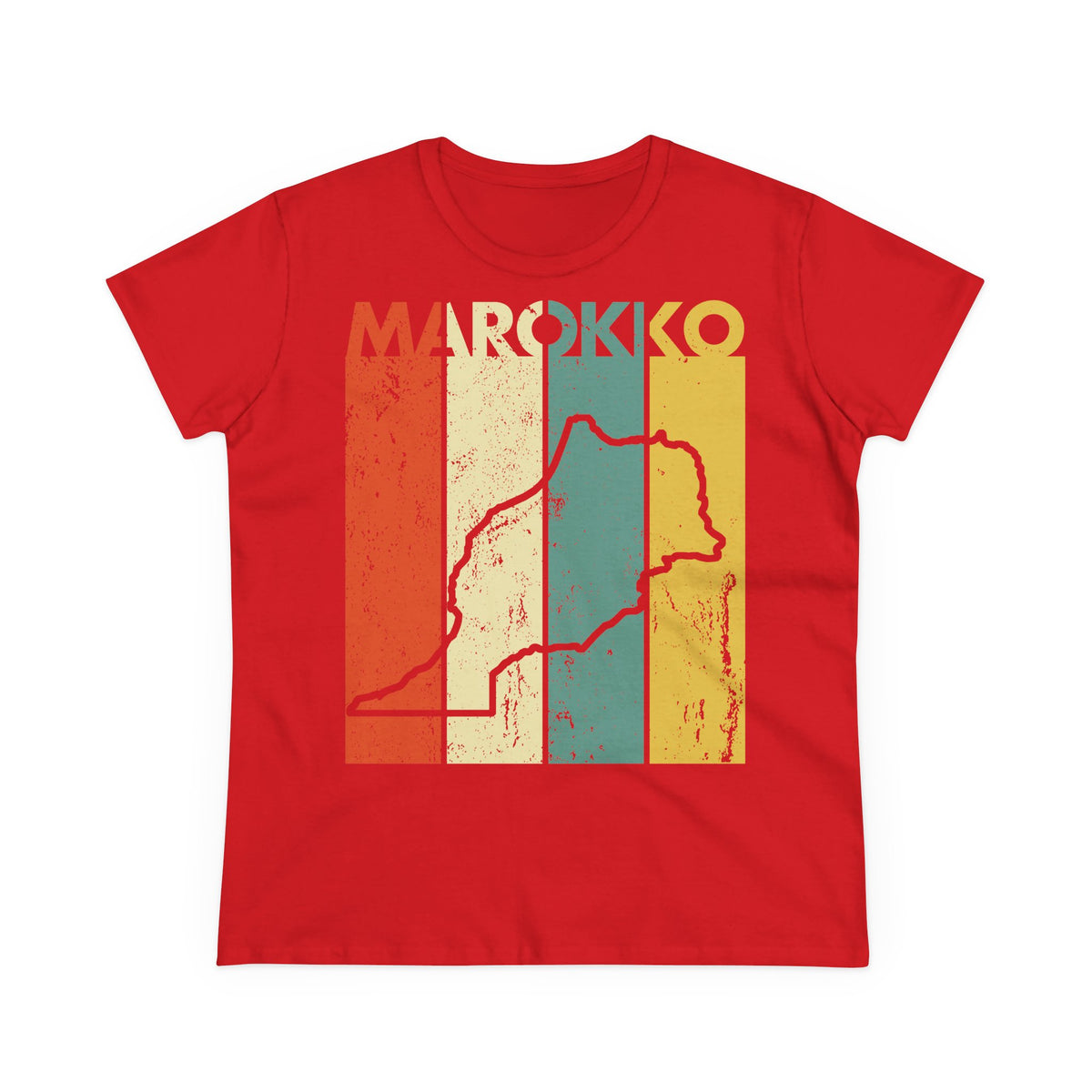 Escudo de Marruecos, bandera de Marruecos, orgullo, aficionada al fútbol y al deporte, idea de regalo - Camiseta para mujer