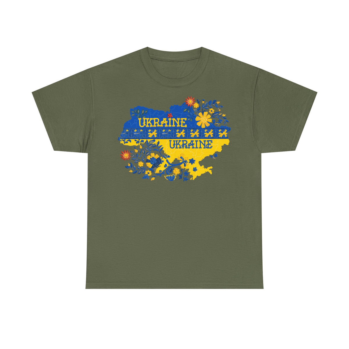 Bandera de Ucrania escudo idea de regalo afición al deporte moda vintage - Camiseta unisex