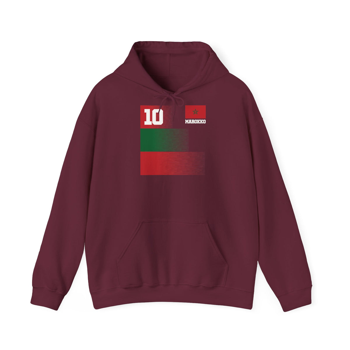 Marokko Wappen Morocco Flagge Stolz Fußball Fan Sport Geschenkidee - Unisex Hoodie