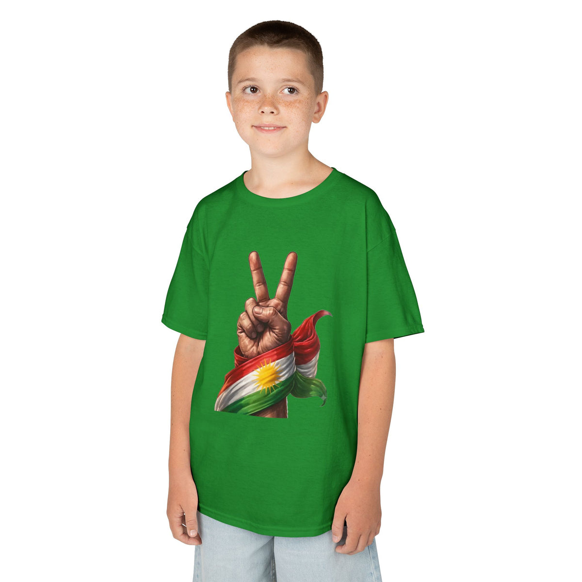 Kurdistan Peace Flagge Geschenkidee - Unisex Kinder & Jugendliche T-Shirt