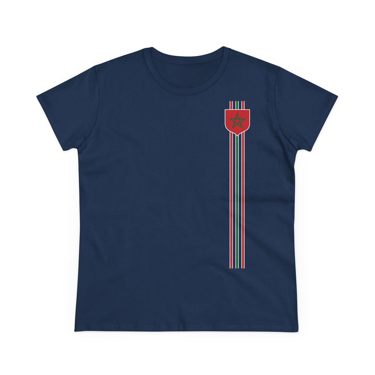 Escudo de Marruecos, bandera de Marruecos, orgullo, aficionada al fútbol y al deporte, idea de regalo - Camiseta para mujer