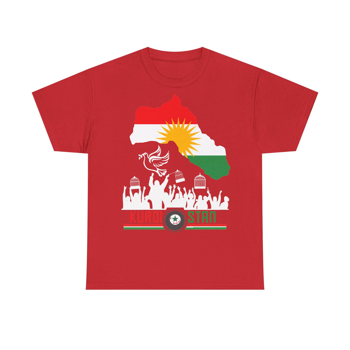 Kurdistán Azadi Escudo Bandera Patria Newroz Regalo - Camiseta unisex