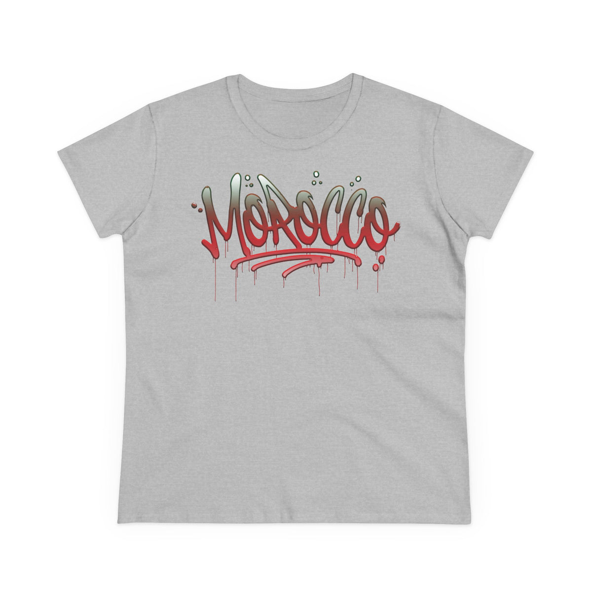 Escudo de Marruecos, bandera de Marruecos, orgullo, aficionada al fútbol y al deporte, idea de regalo - Camiseta para mujer