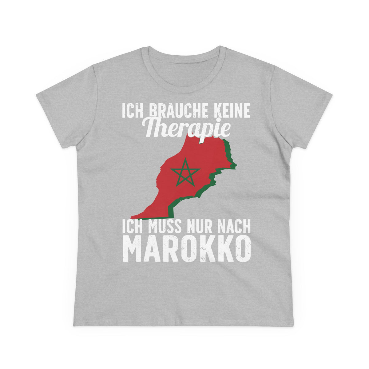 Escudo de Marruecos, bandera de Marruecos, orgullo, aficionada al fútbol y al deporte, idea de regalo - Camiseta para mujer