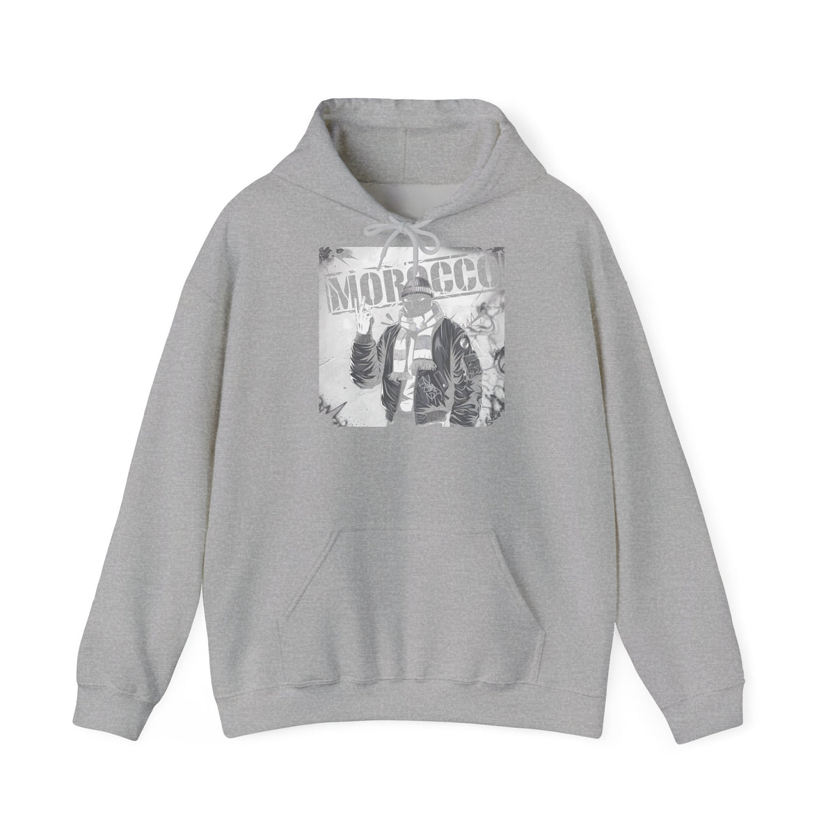 Stemma hooligan del Marocco, bandiera del Marocco, tifoso di calcio, sport, idea regalo - Felpa con cappuccio unisex