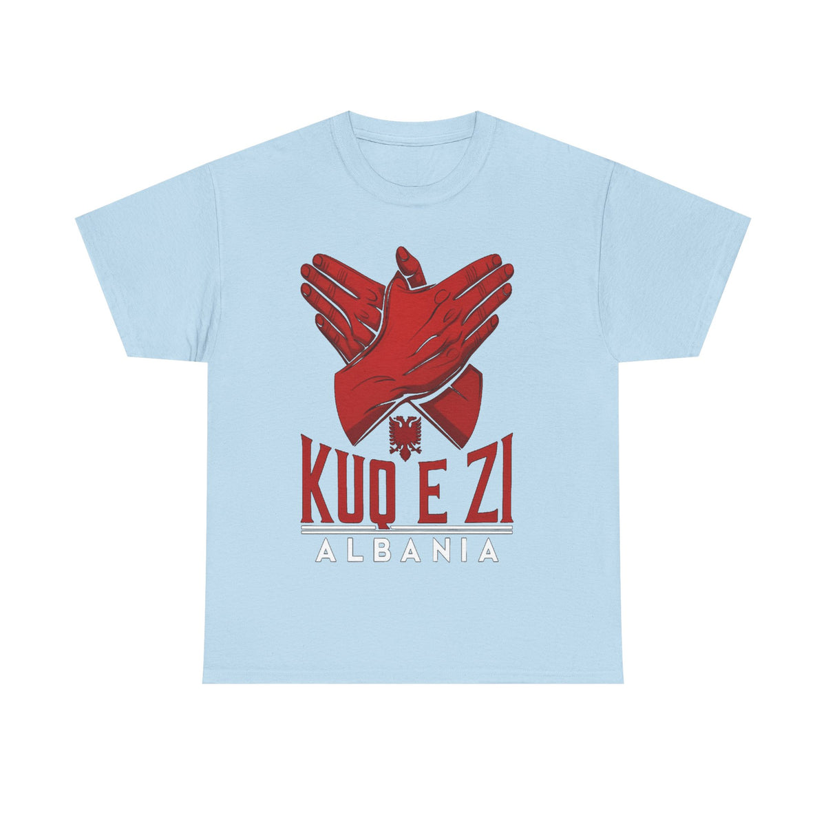 Albania 'KUQ E Zi' Águila Roja Bandera Patria Escudo - Camiseta unisex