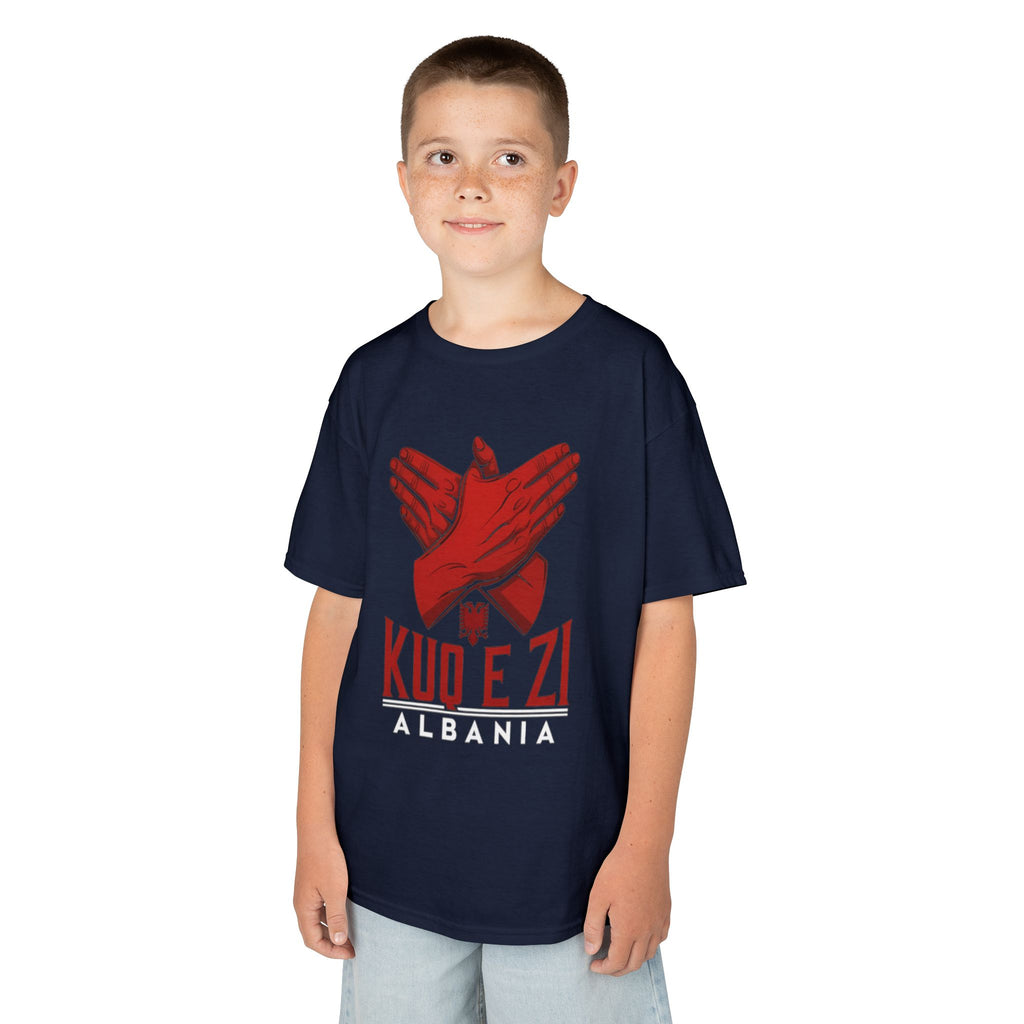 Albania KUQ E ZI Adlermove - Unisex Kinder & Jugendliche T-Shirt