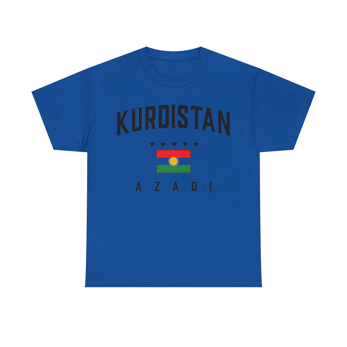 Camiseta unisex de Kurdistán AZADI con bandera, orgullo, Newroz y escudo