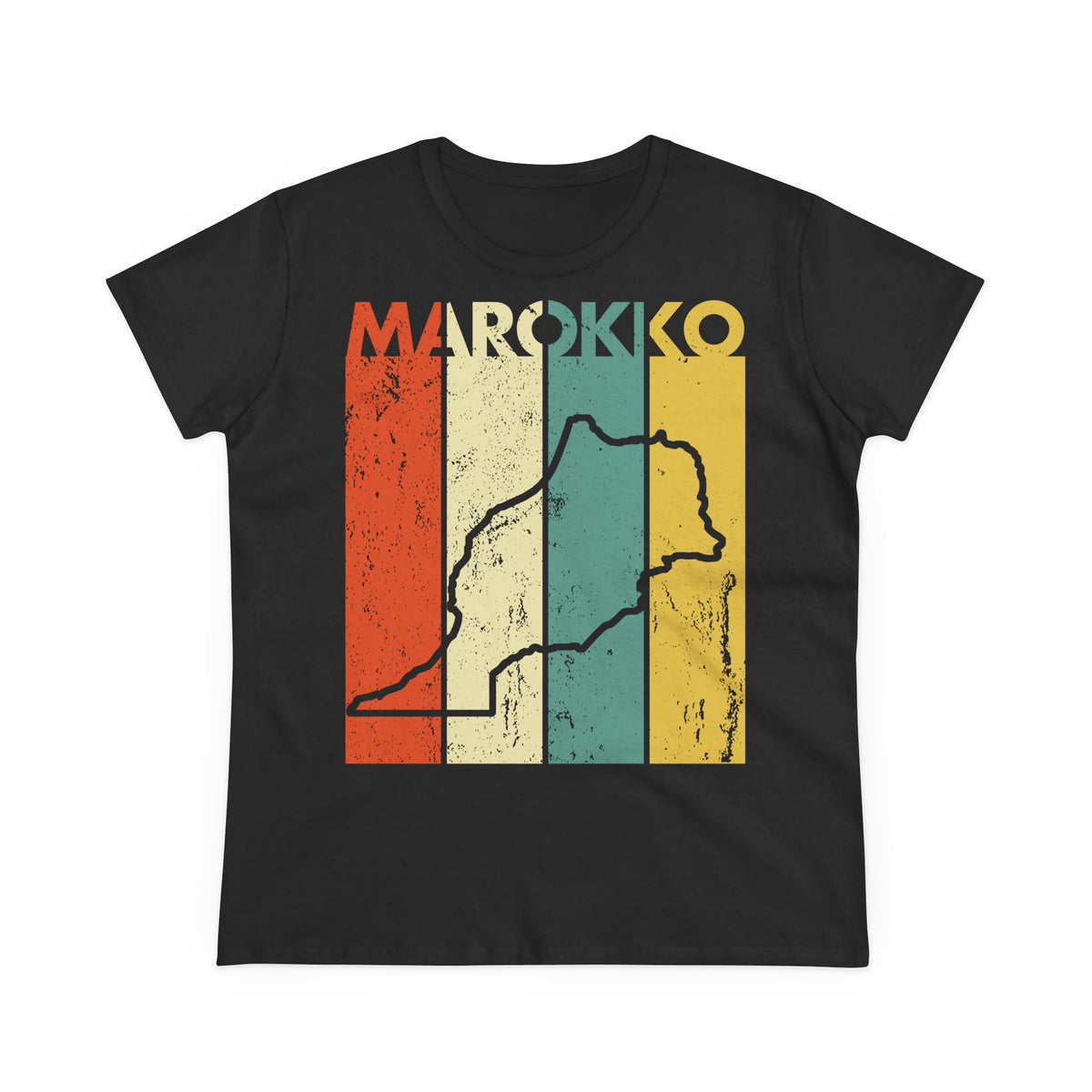 Escudo de Marruecos, bandera de Marruecos, orgullo, aficionada al fútbol y al deporte, idea de regalo - Camiseta para mujer