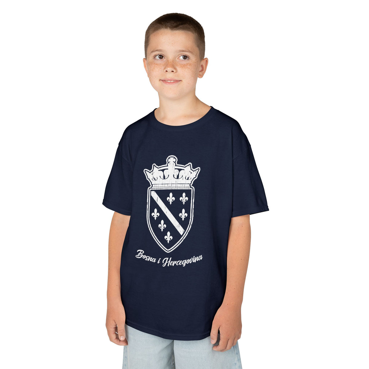 Bosna i Hercegovina Wappen Flagge - Unisex Kinder & Jugendliche T-Shirt