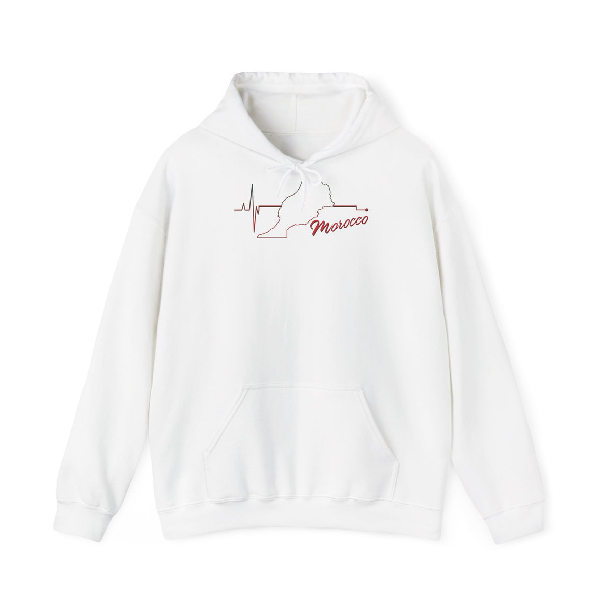 Stemma del Marocco Bandiera del Marocco Orgoglio Tifoso di calcio Sport Idea regalo - Felpa con cappuccio unisex