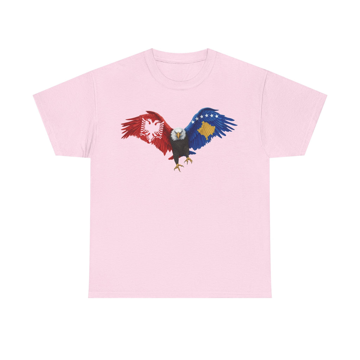 Albania Kosovo águila bandera orgullo arte - Camiseta unisex