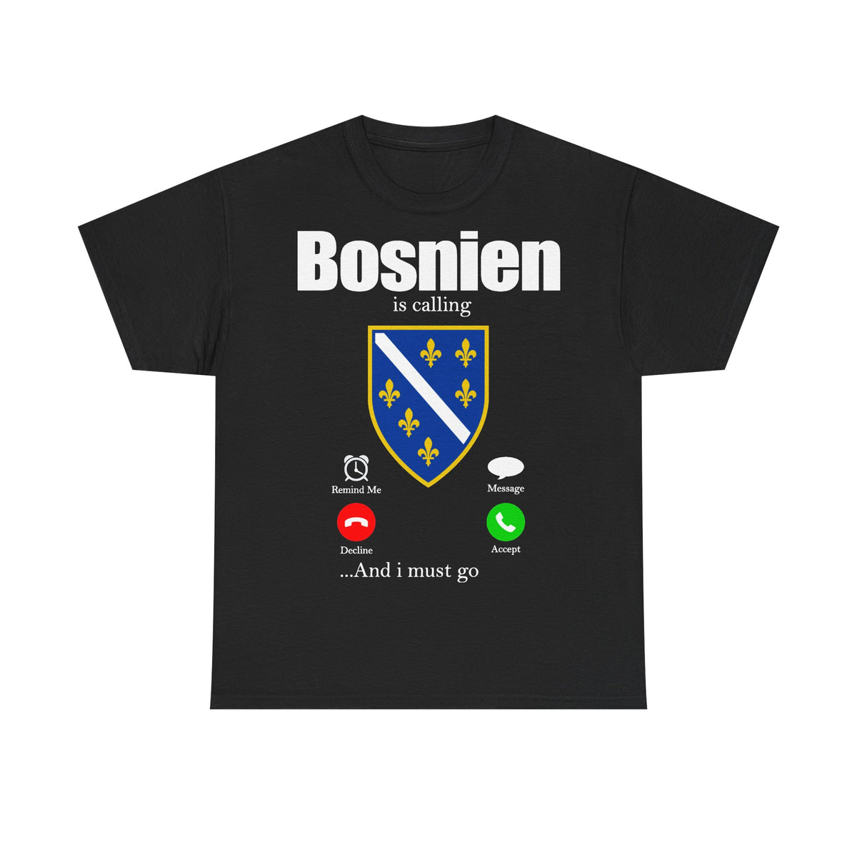 Bosnia Wappen Flagge Stolz Heimat Fußball fan Geschenkidee - Unisex T-Shirt