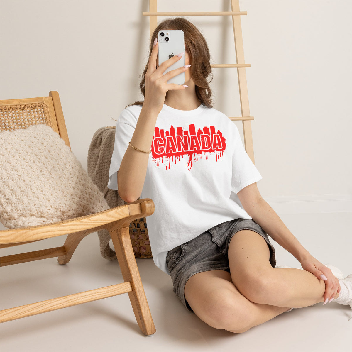 Canada Kanada Wappen Flagge Fan Sport Fußball Geschenkidee - Unisey T-Shirt