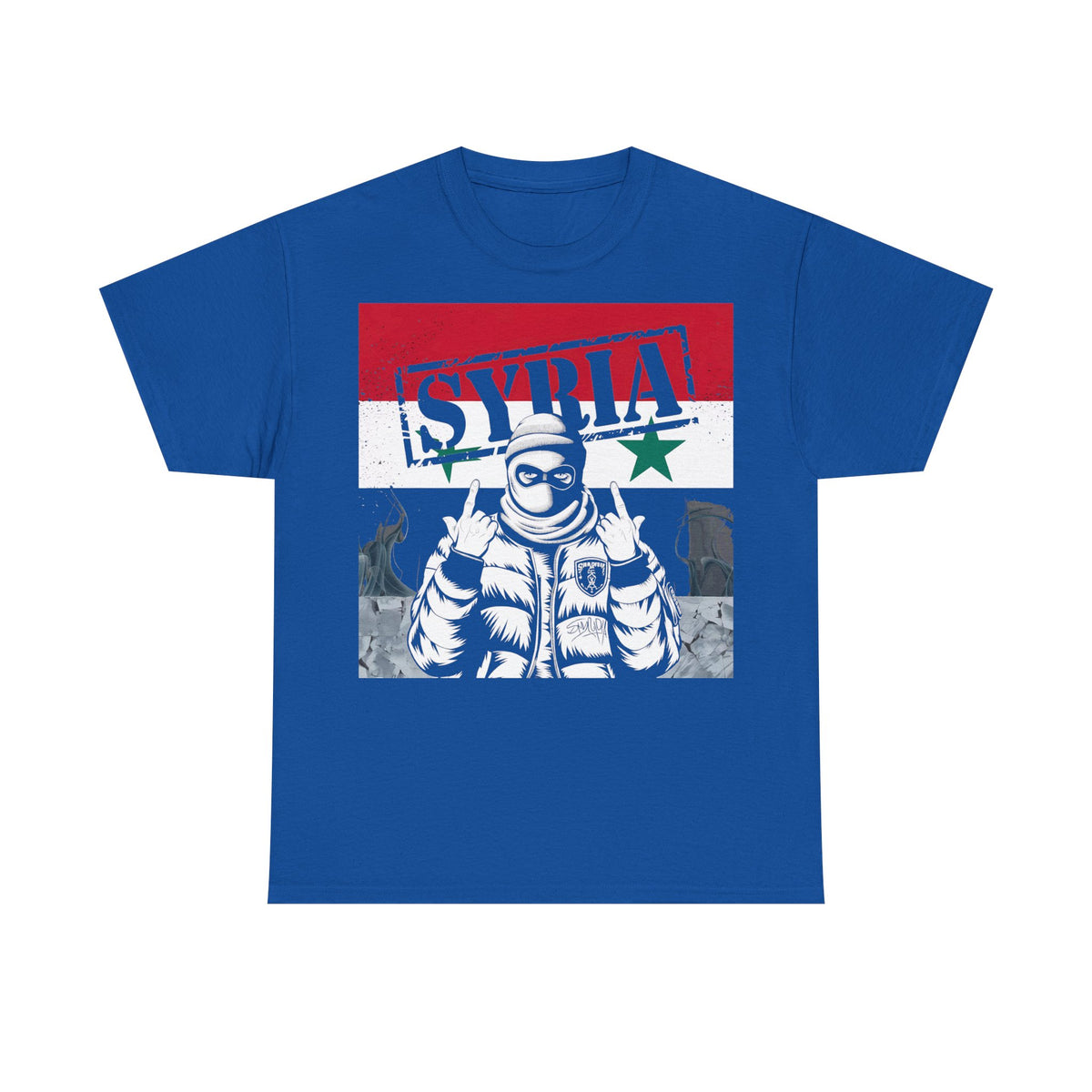 Syria Syrien Hooligan Wappen Flagge Heimat Sport Fußball Fan Geschenkidee - Unisex T-Shirt