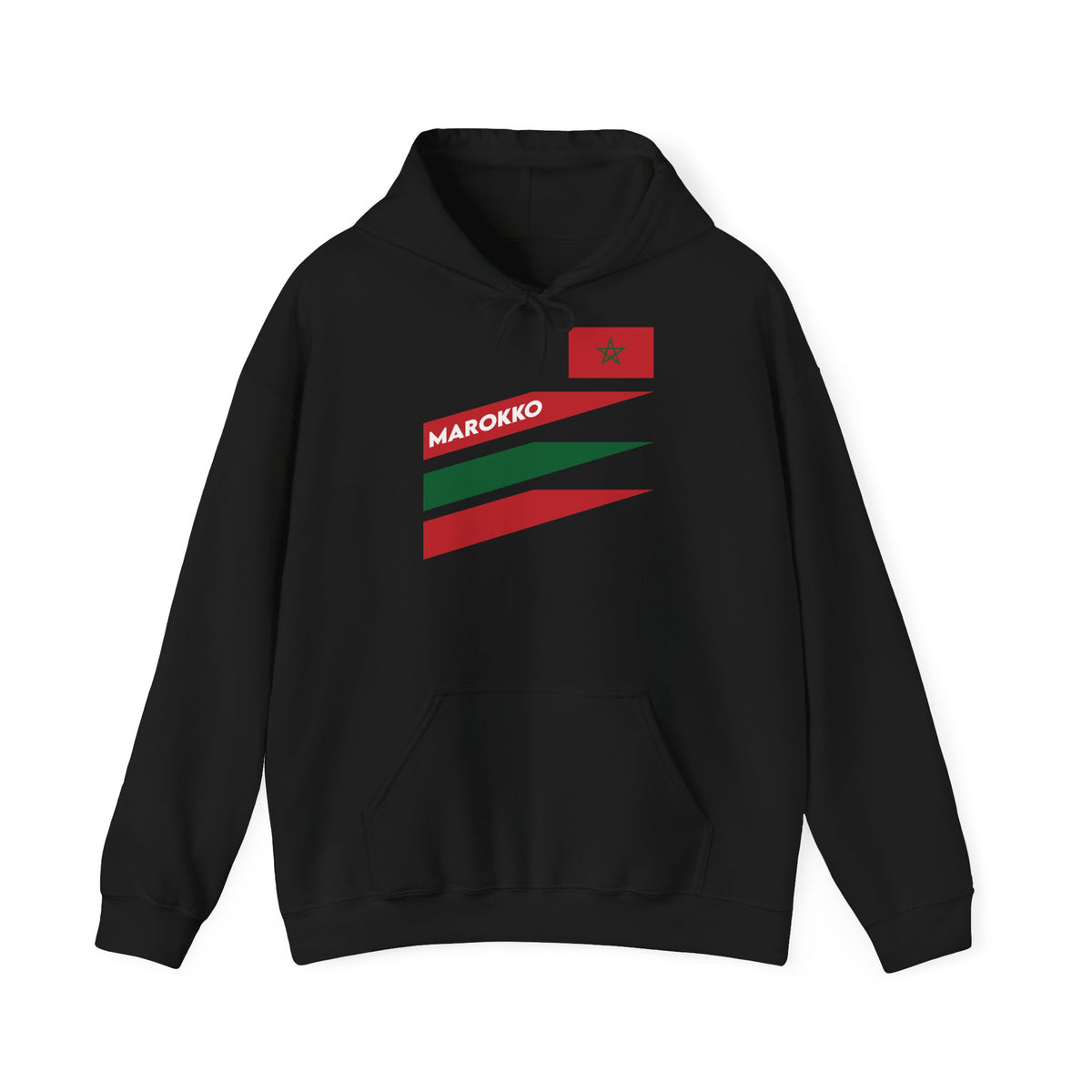 Stemma del Marocco Bandiera del Marocco Orgoglio Tifoso di calcio Sport Idea regalo - Felpa con cappuccio unisex