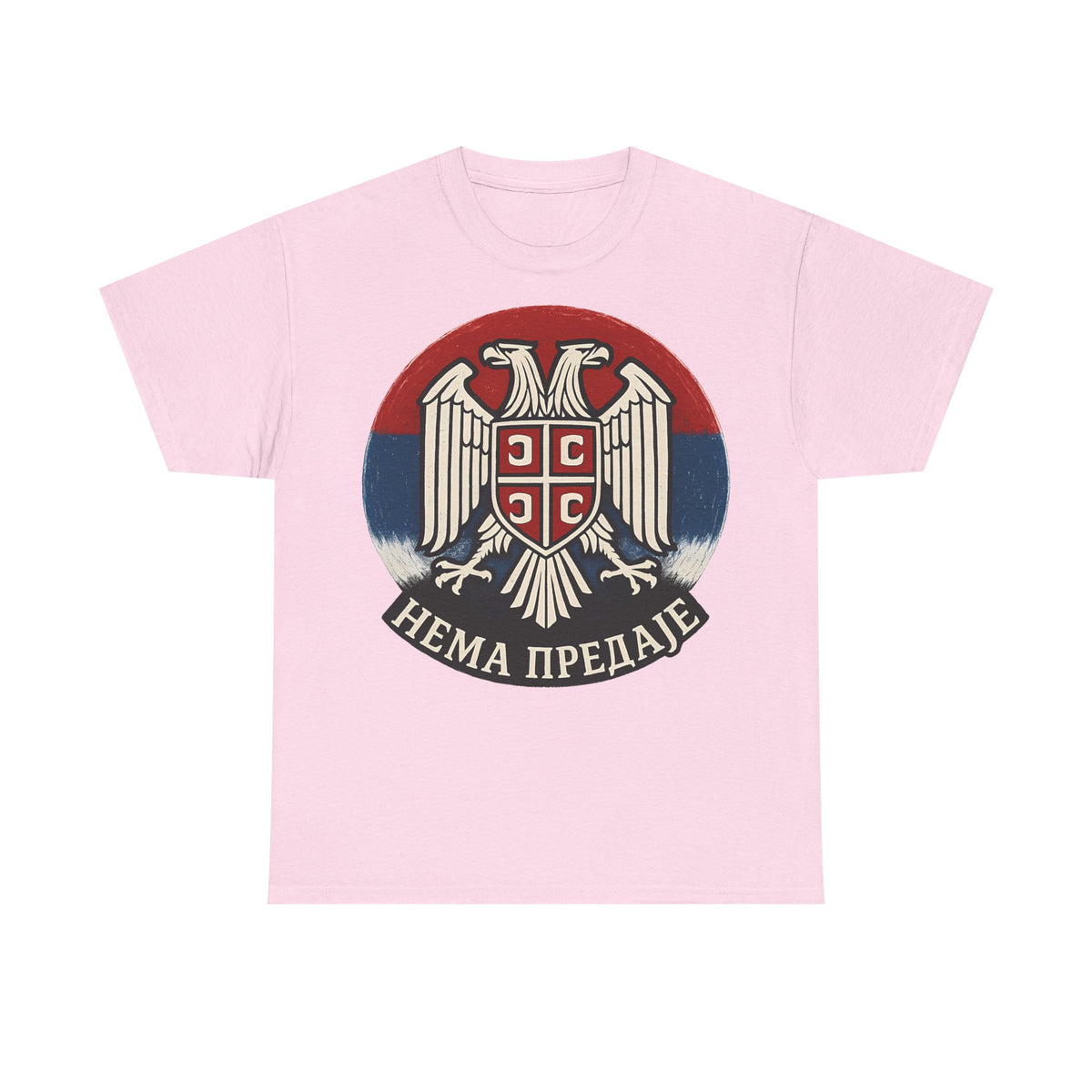 Serbia "Niemals Aufgeben" Adler Wappen - Unisex T-Shirt