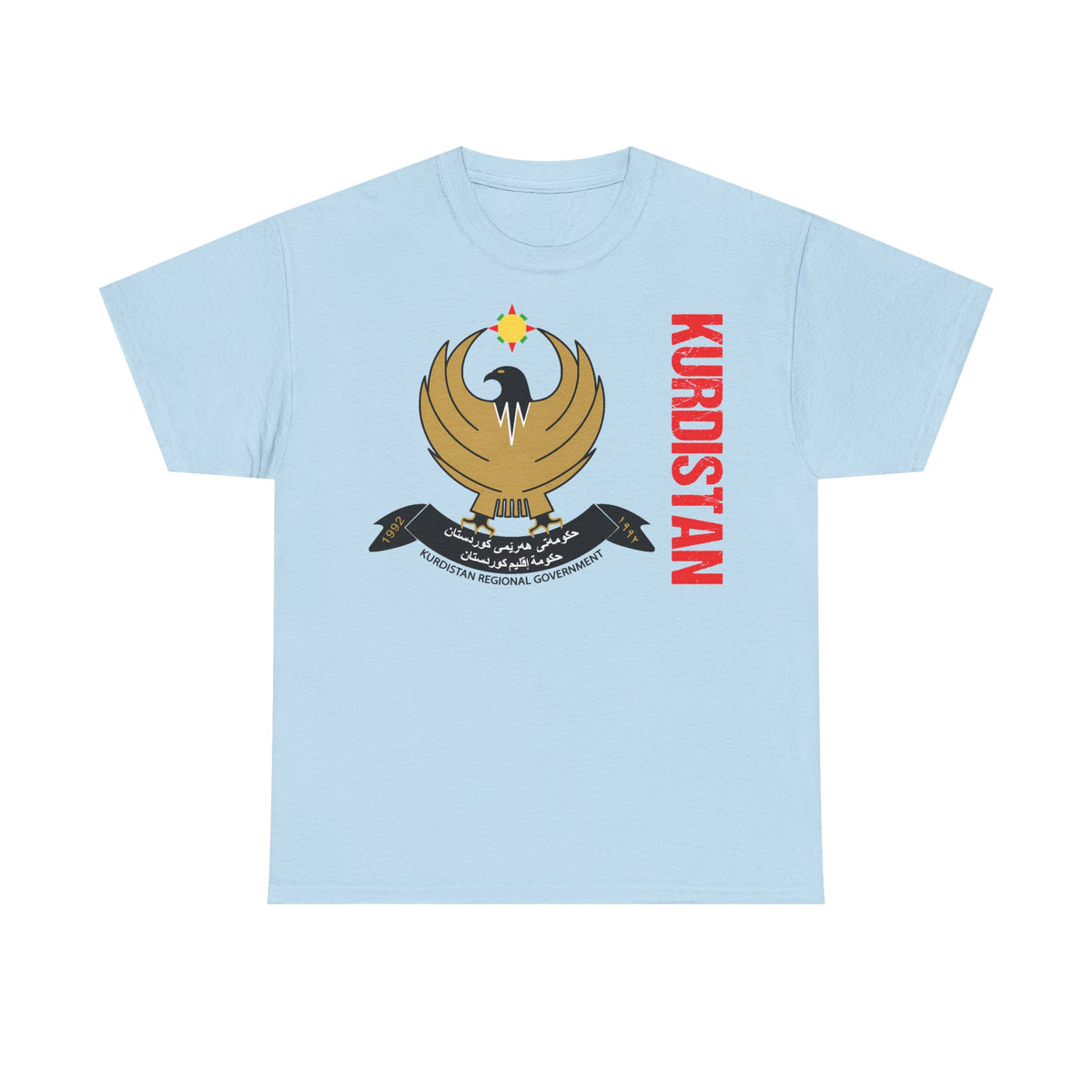 Kurdistán Azadi Escudo Bandera Patria Newroz Regalo - Camiseta unisex