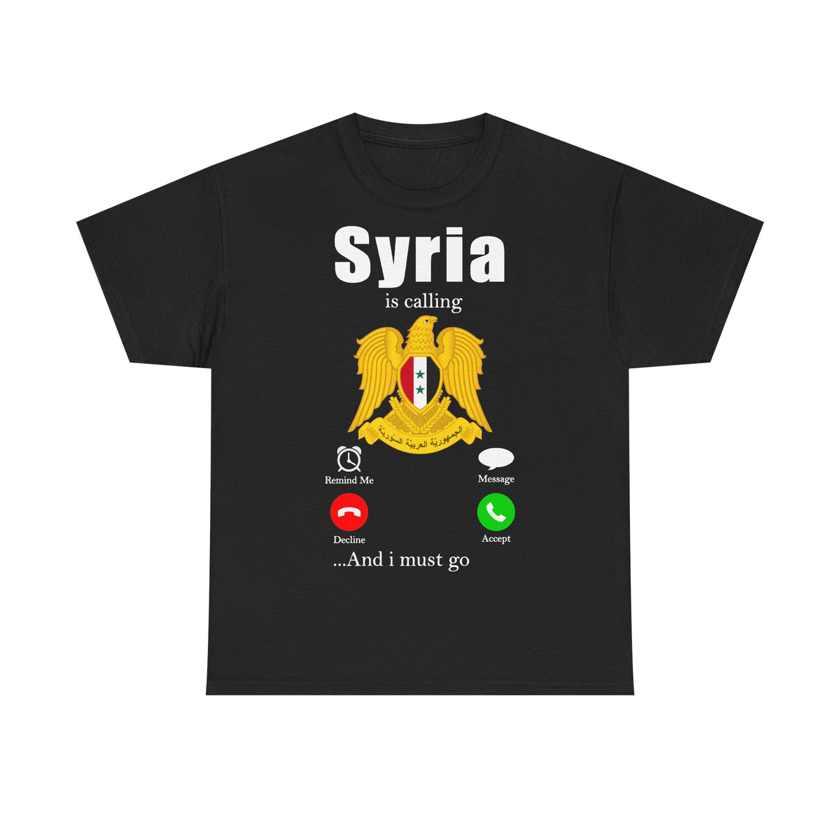 Syria Syrien Wappen Flagge Heimat Sport Fan Geschenkidee - Unisex T-Shirt