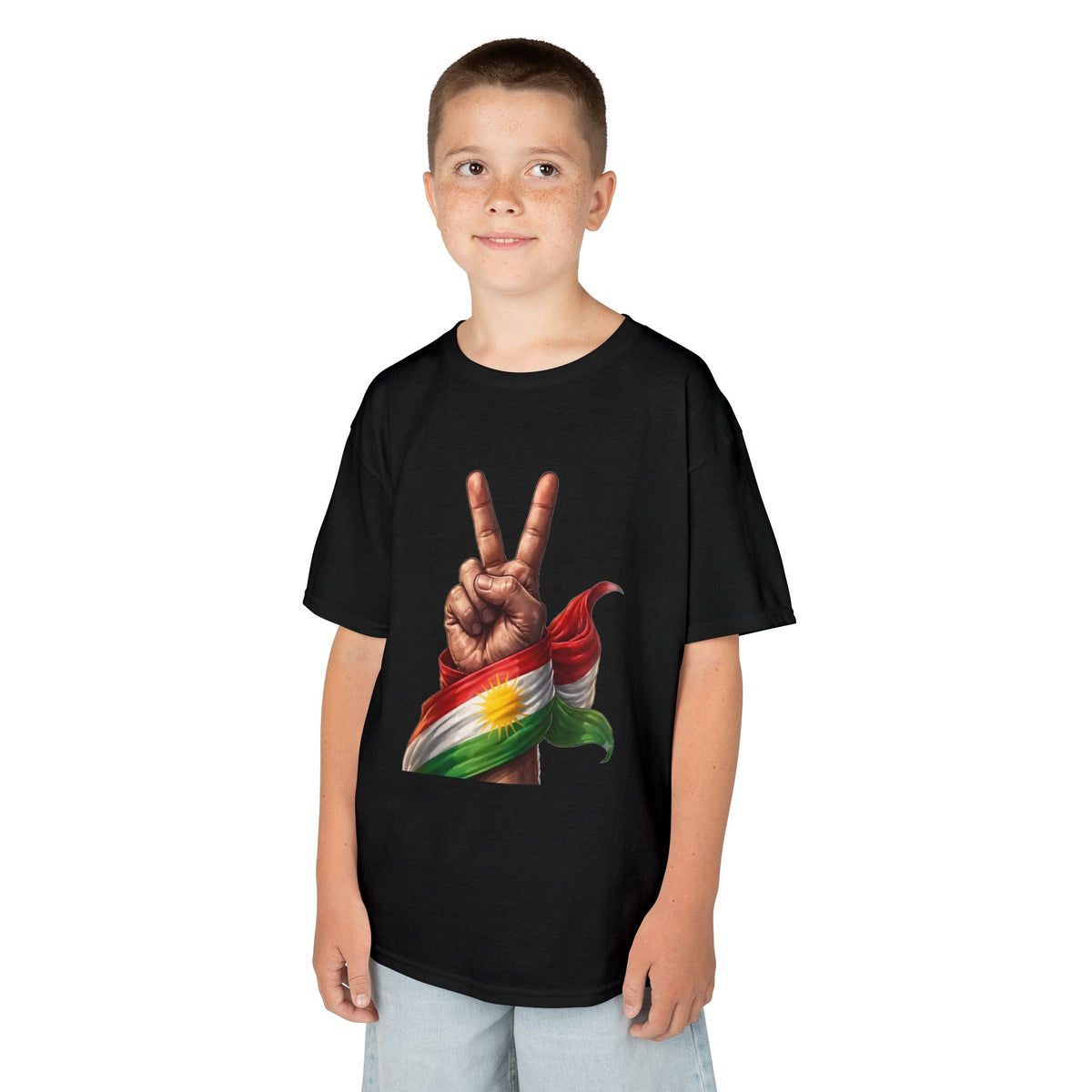 Kurdistan Peace Flagge Geschenkidee - Unisex Kinder & Jugendliche T-Shirt