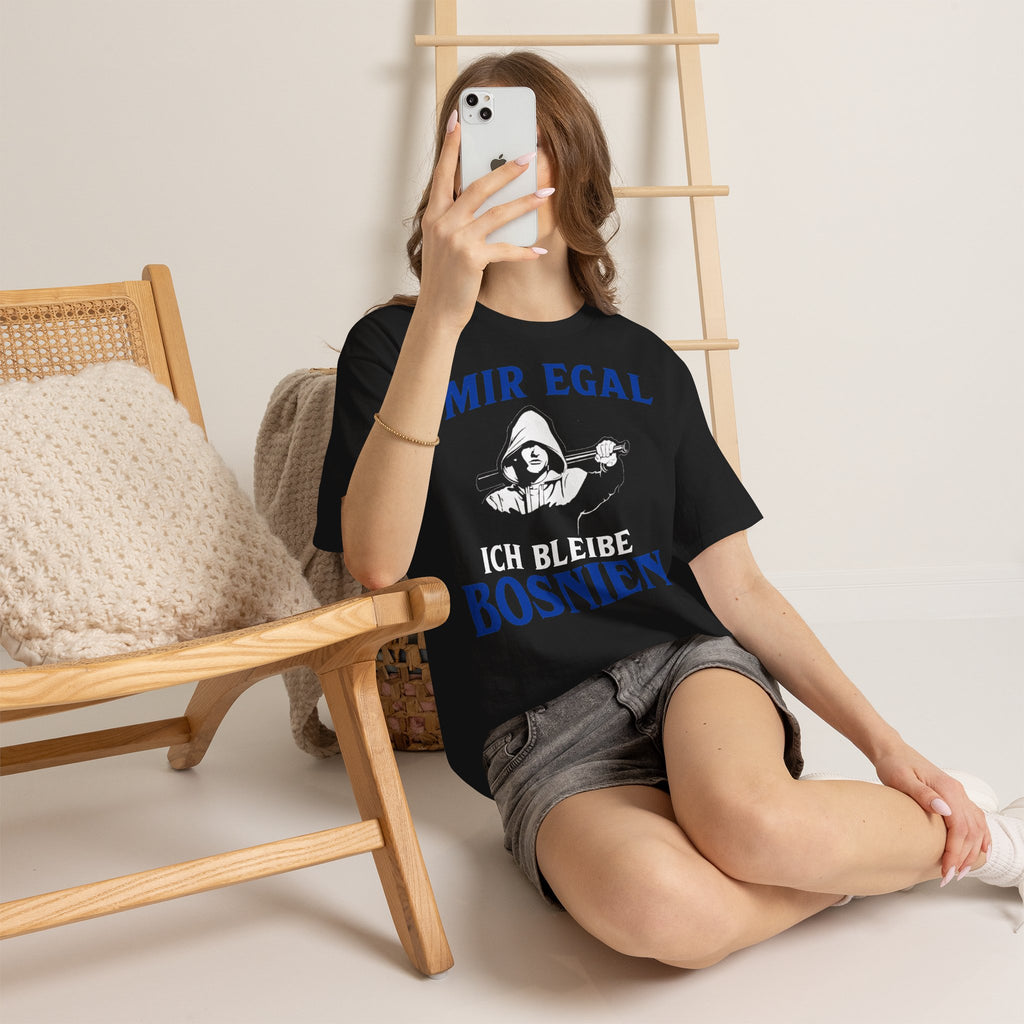 Bosnia Wappen Flagge Stolz Heimat Fußball fan Geschenkidee - Unisex T-Shirt