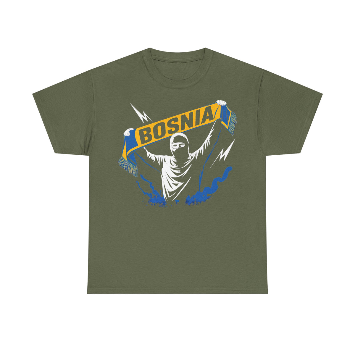 Bosnia escudo bandera orgullo patria aficionado al fútbol idea de regalo - Camiseta unisex