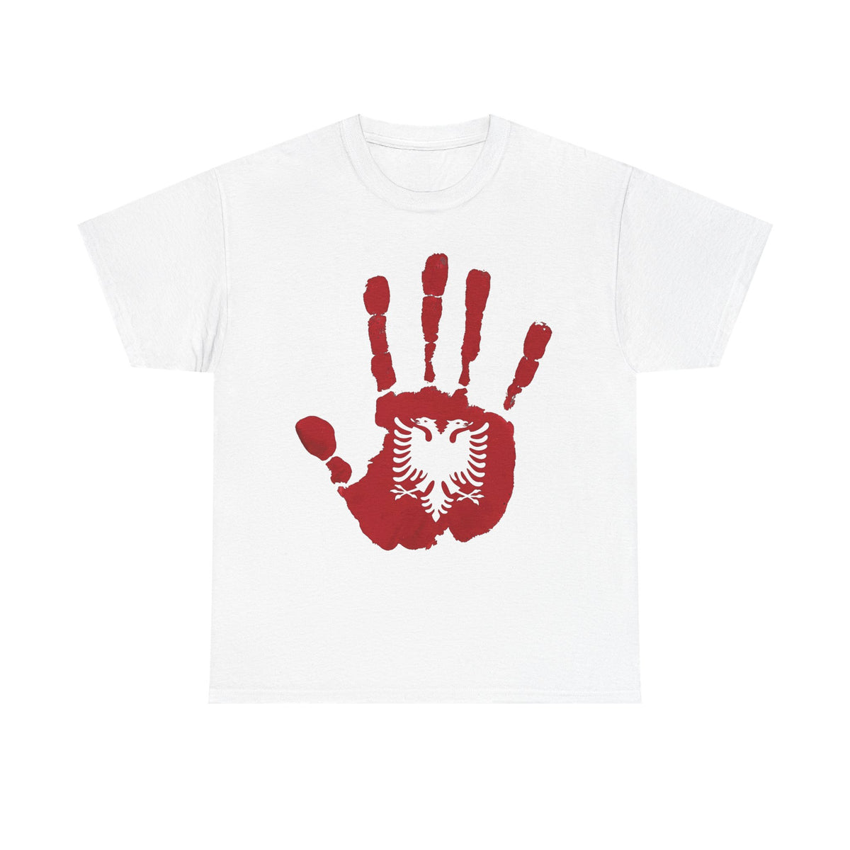 Albania DNA Handabdruck Flagge Adler - Unisex T-Shirt