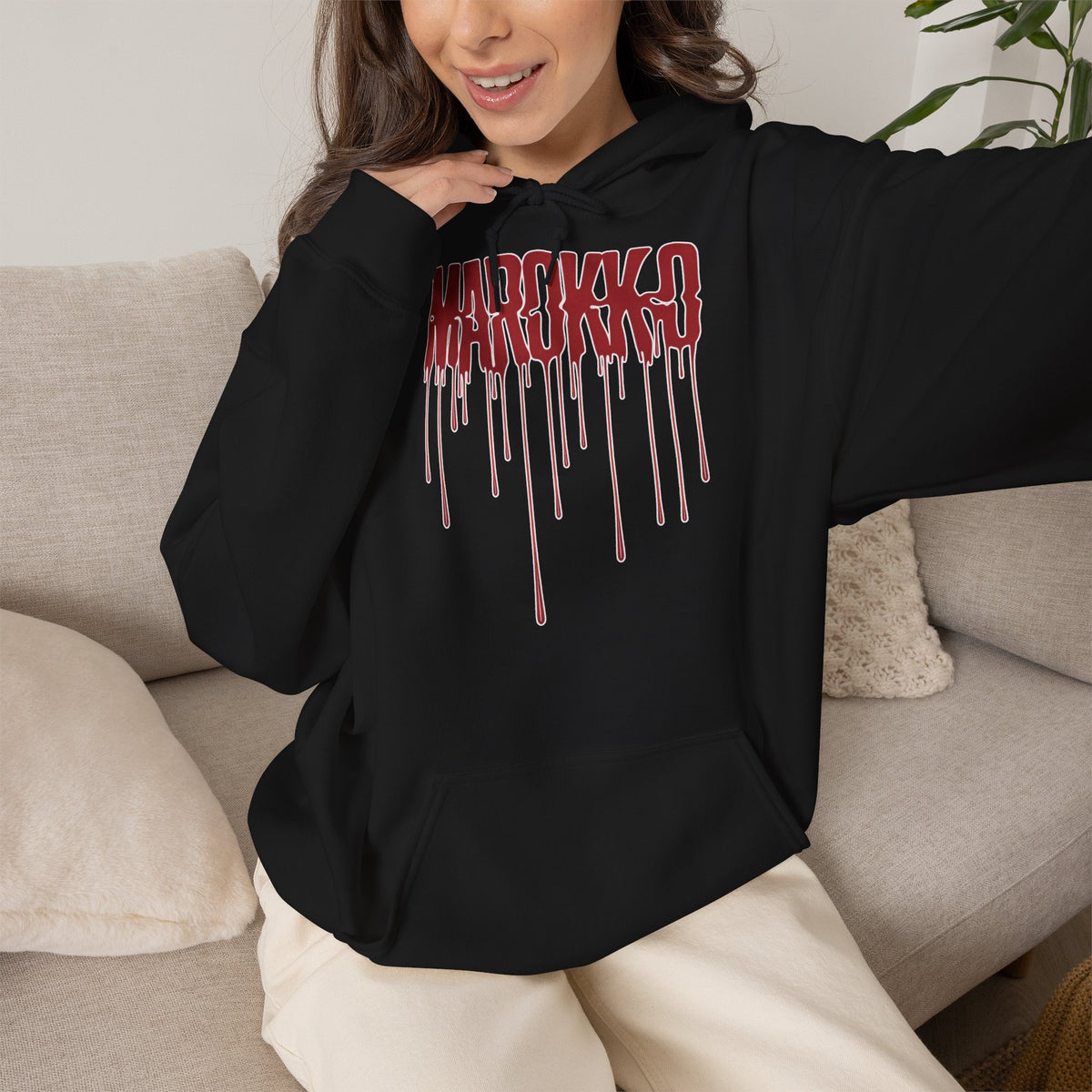 Marokko Wappen Morocco Flagge Stolz Fußball Fan Sport Geschenkidee - Unisex Hoodie