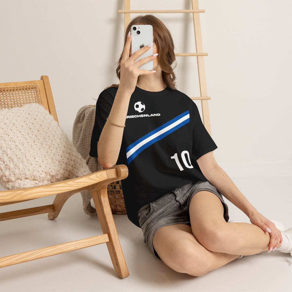 Greece Griechenland Flagge Wappen Heimat Fußball Sport Fan Geschenkidee - Unisex T-Shirt