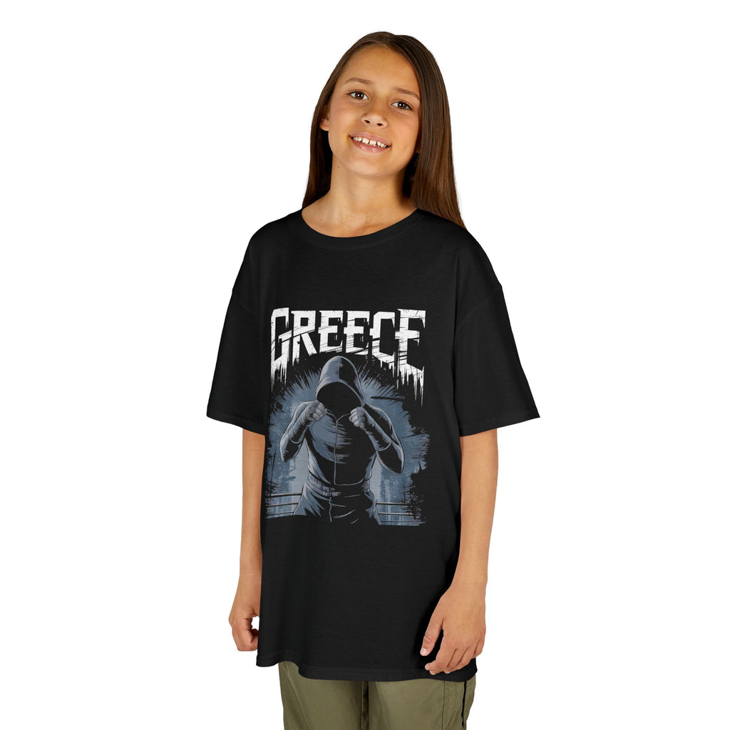 Greece Griechenland Hooligan Flagge Wappen Heimat Fußball Sport Fan Geschenkidee - Für Kinder & Jugendliche Unisex T-Shirt